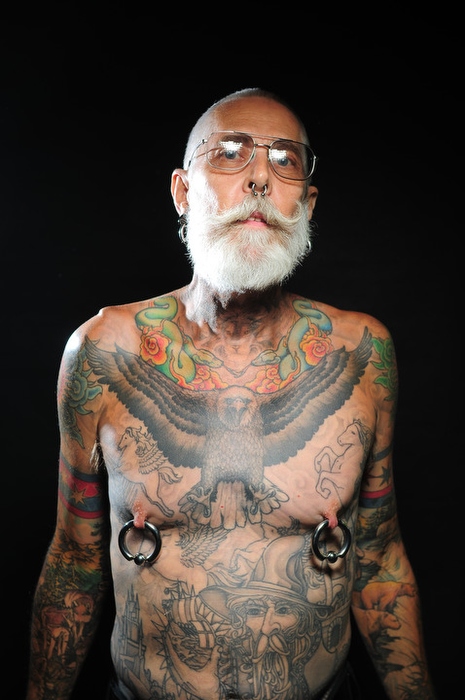 Portrait during day 1 of the Seattle Tattoo Expo at Seattle Center Friday
